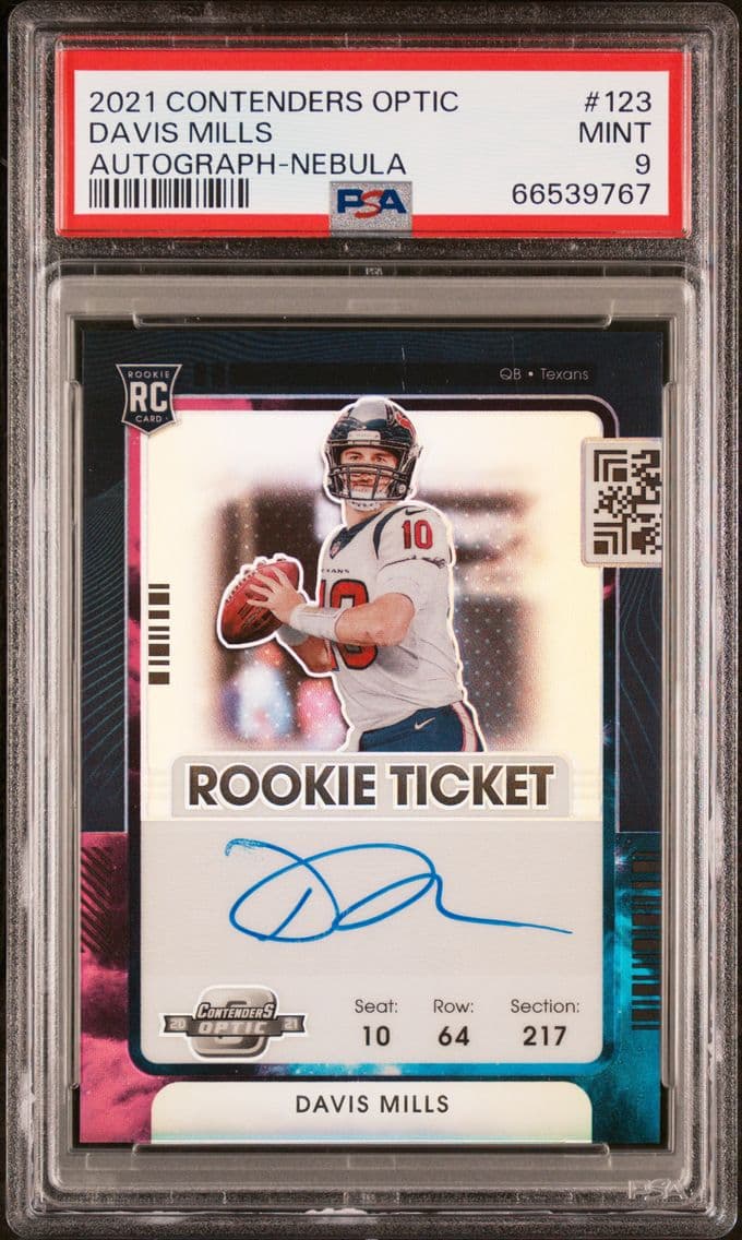 2021 #123 Davis Mills PSA 9 Pani